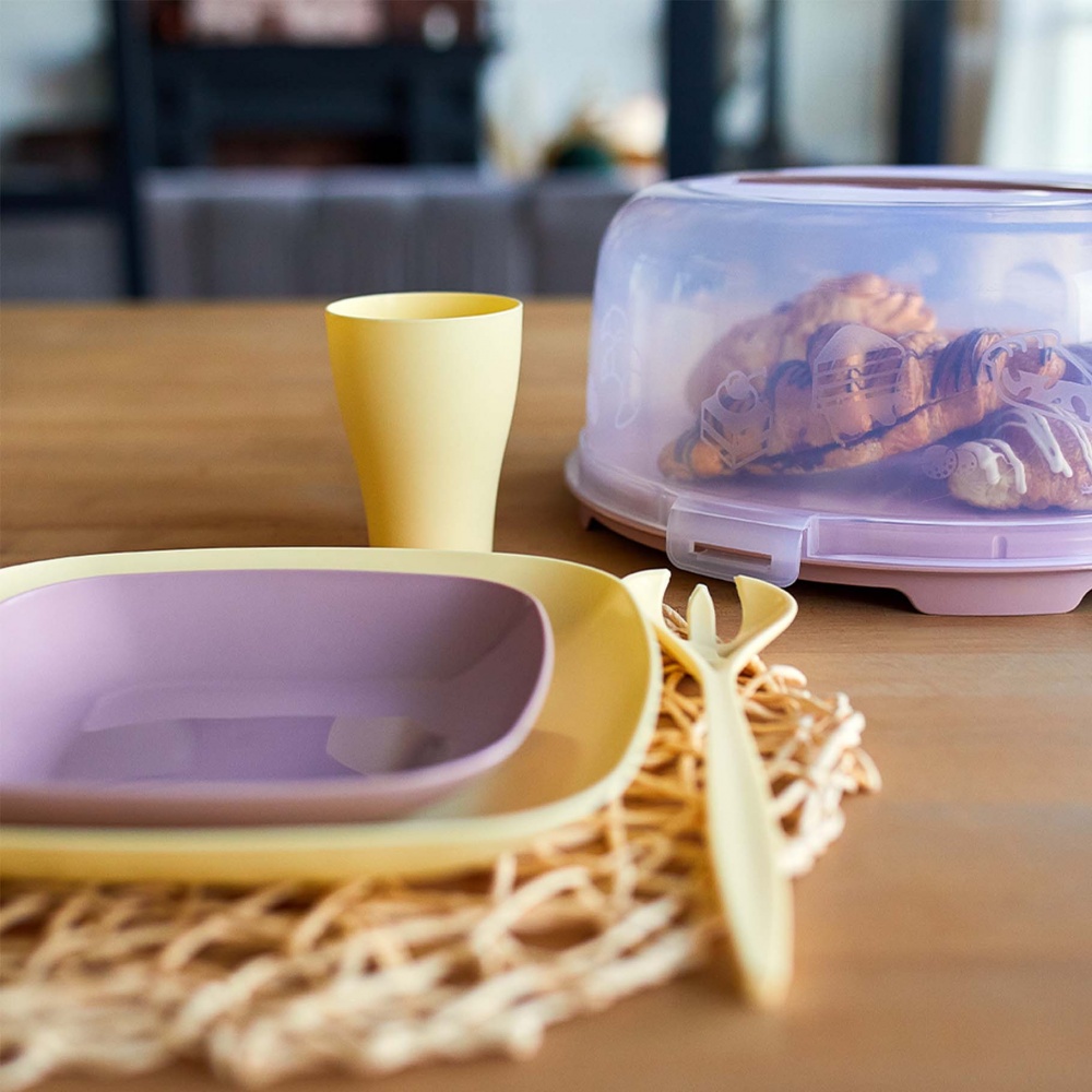 Тортовница Алеана 34х15 см круглая фрезия