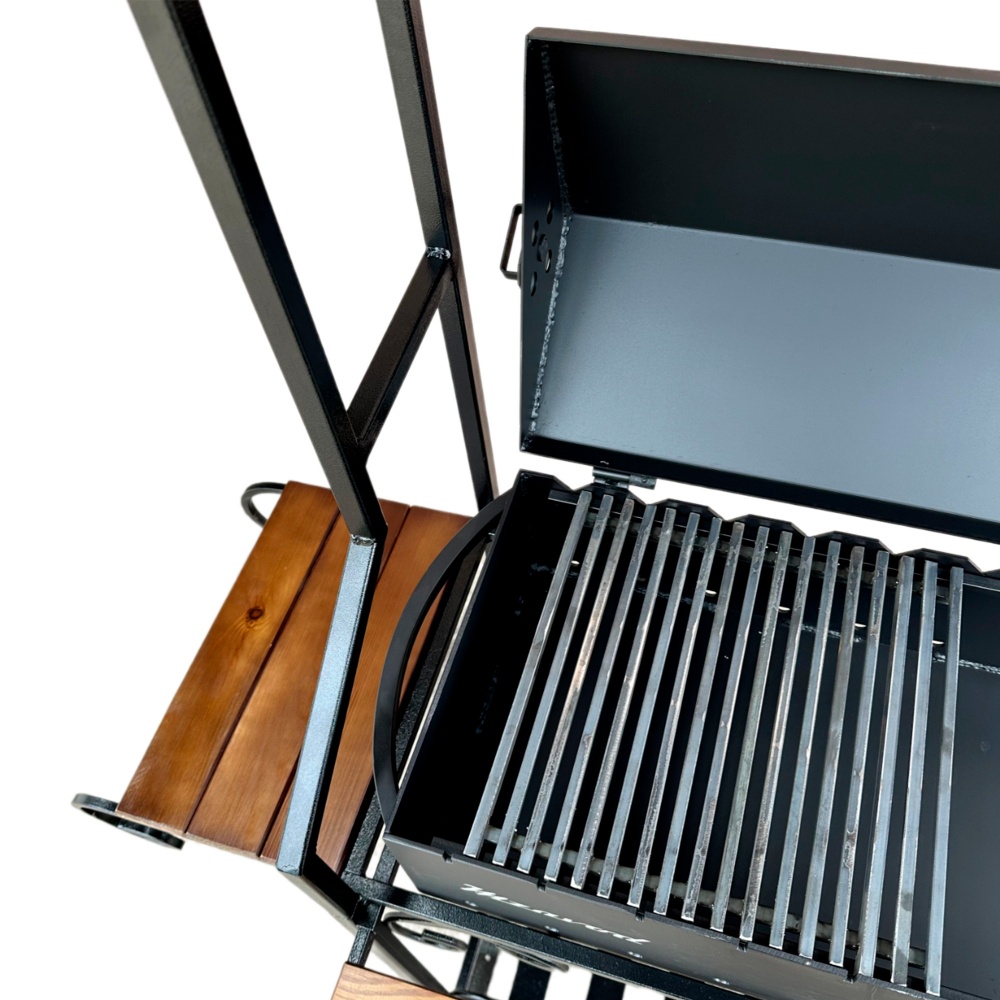 Мангал-барбекю Metalzavod с крышей на 12 шампуров сталь 4 мм