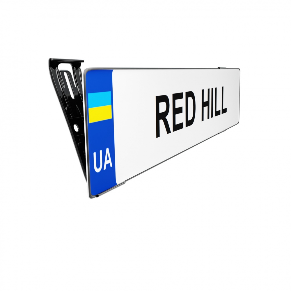 Рамка под номерной знак RED HILL невидимая черная СО-00004