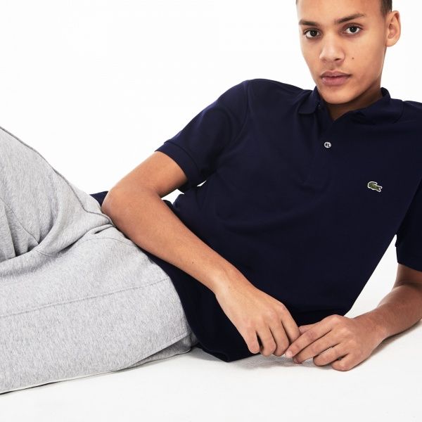 Поло Lacoste SHORT SLEEVED RIBBED COLLAR SHIRT DH2050166 3 темно-синій