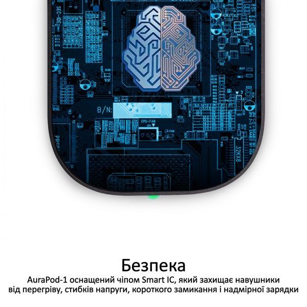 Беспроводное зарядное устройство Promate AuraPod-1 5W для AirPods Black