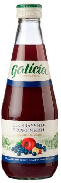 Сок Galicia яблочно-черничный 0,3л 