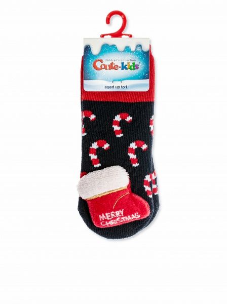 Шкарпетки дитячі Conte-Kids New Year 521 19С-79СП р.9-10 темно-синій 