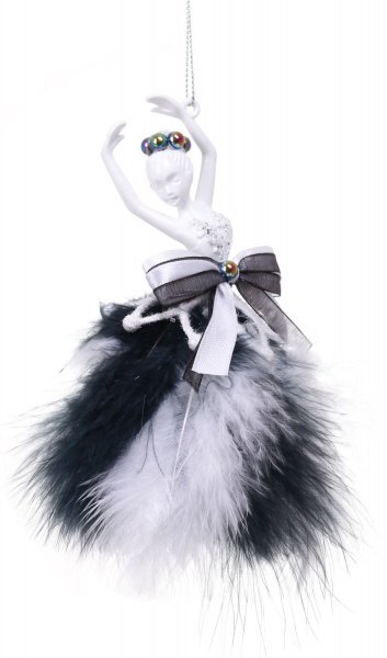 Підвіска Балерина декор Преміум 9х12х3 см чорний