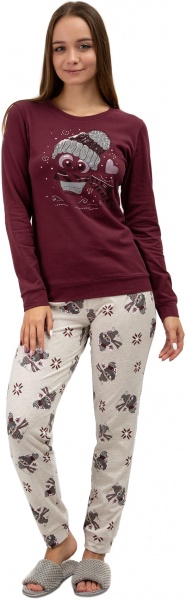 Пижама женская Roksana 1034/16049 р. 3XL баклажановый 