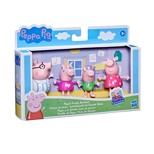 Игровой набор Peppa Figurines Дружная семья Пеппы_Пижамная вечеринка F2192 