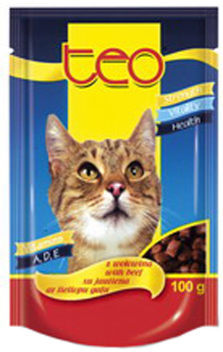 Консерва для котів ТЕО з яловичиною 100 г