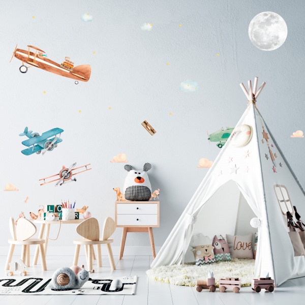 Стікери-патерни Lipastick Літаки 120х80 см 15082113