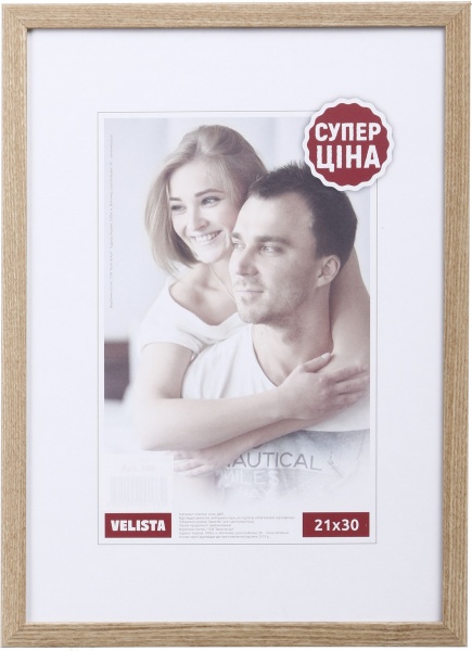 Рамка для фото Velista 10BW набір 6 фото 21х30 см дерево світле 
