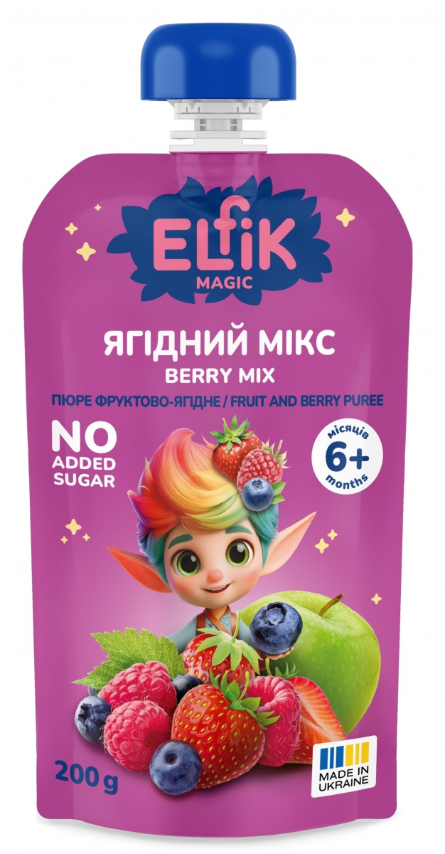 Пюре фруктовое Elfik Magic Фруктовый микс 200 г — фото 1