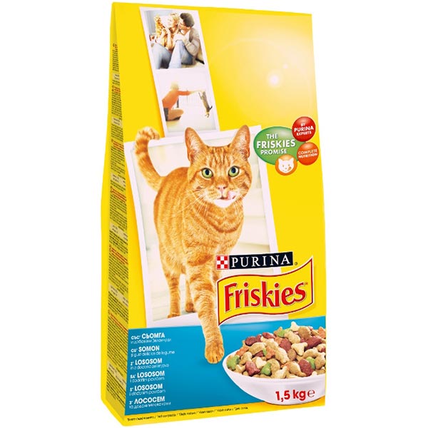 Корм Friskies з лососем, тунцем та овочами 1,5 кг