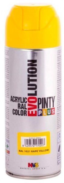 Краска аэрозольная акриловая (Ral 1021) 400 мл Evolution PINTYPLUS