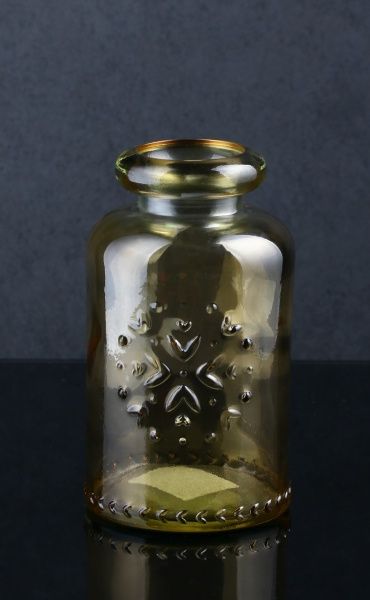 Ваза стеклянная желто-золотая ALPINE 16 см San Miguel