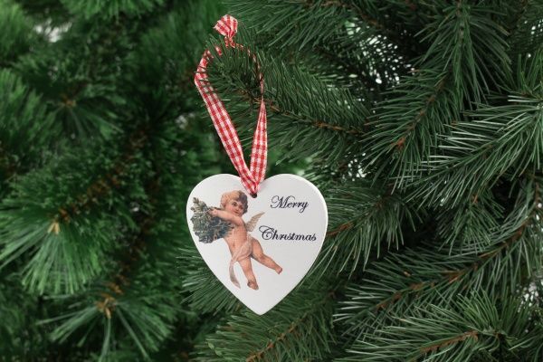 Підвіска Різдвяне серце 7,5 см 