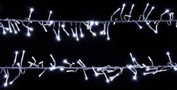 Электрогирлянда линейная внутренняя встроенный светодиод (LED) 200 ламп 2м Фейерверк белый LDFC200-M-E