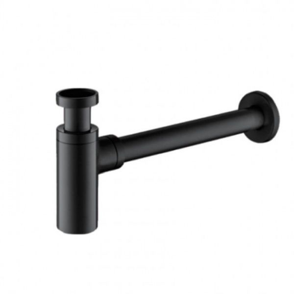 Сифон для умывальника ScandiSPA латунный бутылочный A-1010 черный