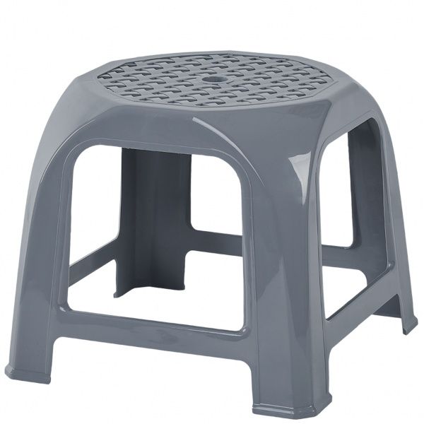 Табурет пластиковый Алеана Малыш 27x31,5x31,5 см серый матовый 