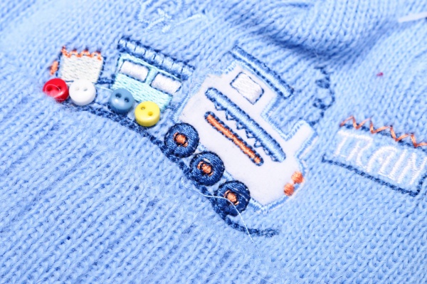 Шапочка дитяча для хлопчика Kraft+ р.42-44 блакитний 1740 