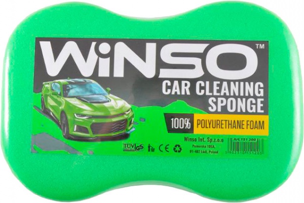Губка автомобильная WINSO с мелкими порами 240x160x70 мм (151200)