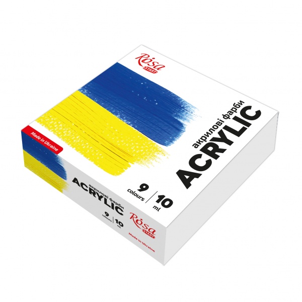 Акрил для декора Ukraine 9 x 10 мл Rosa Start