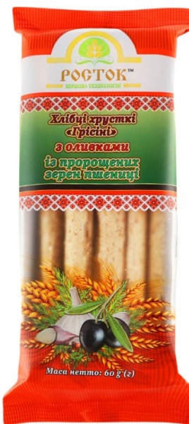 Хлібці Грісіні з оливками 80 г