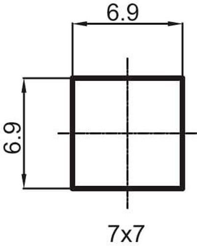 Кран-букса Rubineta 1/2 квадрат 7x7 Cross 664026