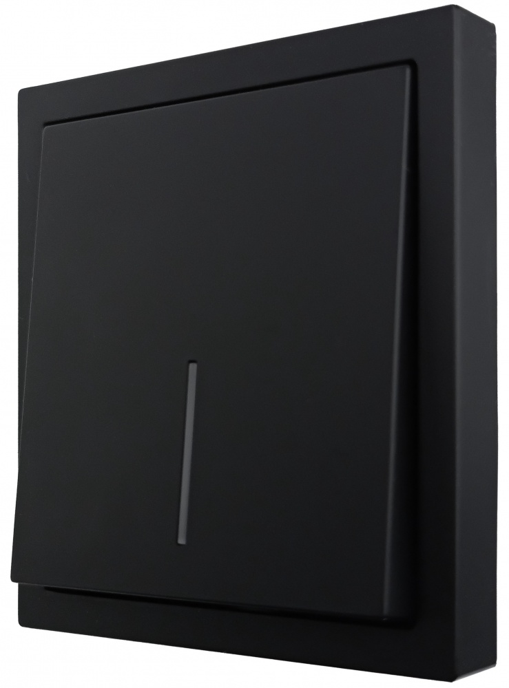 Механизм выключателя одноклавишный HausMark Juna с подсветкой черный