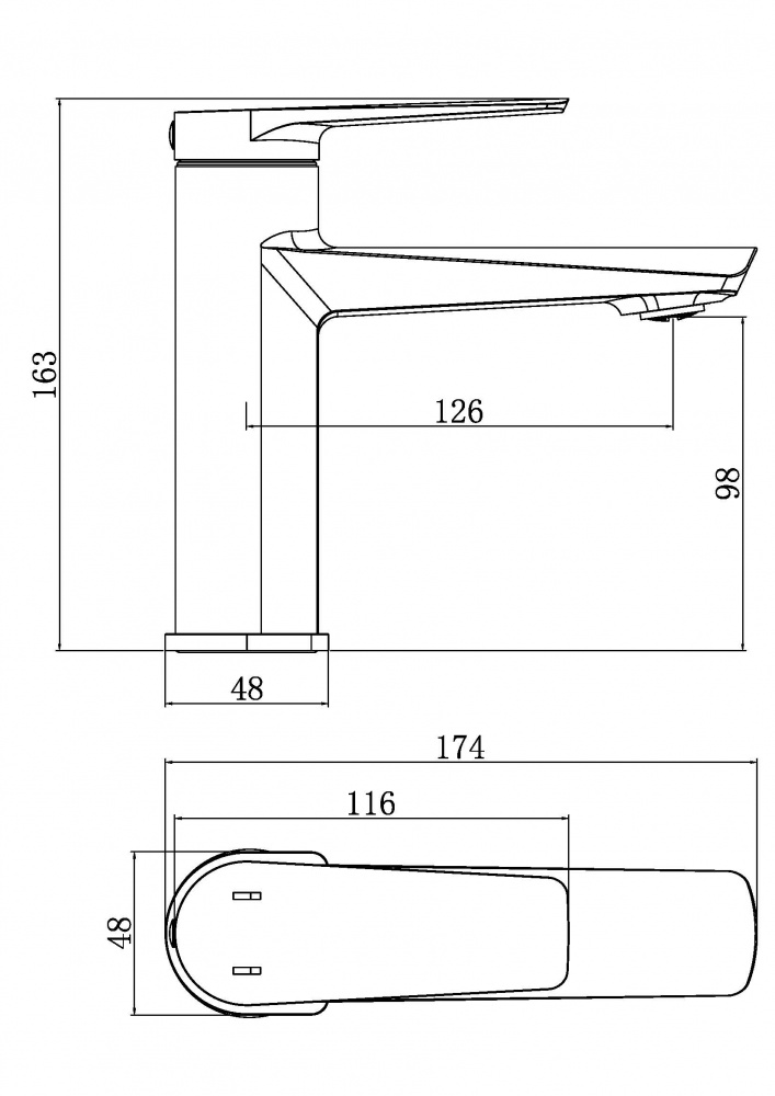 Змішувач для умивальника Aqua Rodos VALENCIA 01 Chrome АР000110465