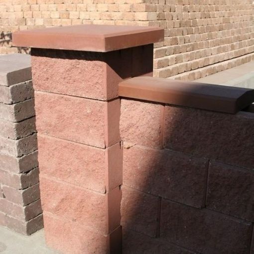 Крышка для столбика Золотой Мандарин 38х38х7 см персиковая