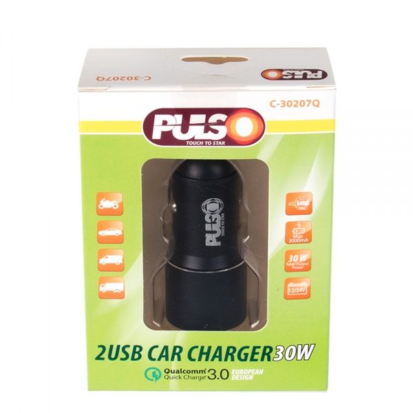 Автомобільний зарядний пристрій PULSO C-30207Q