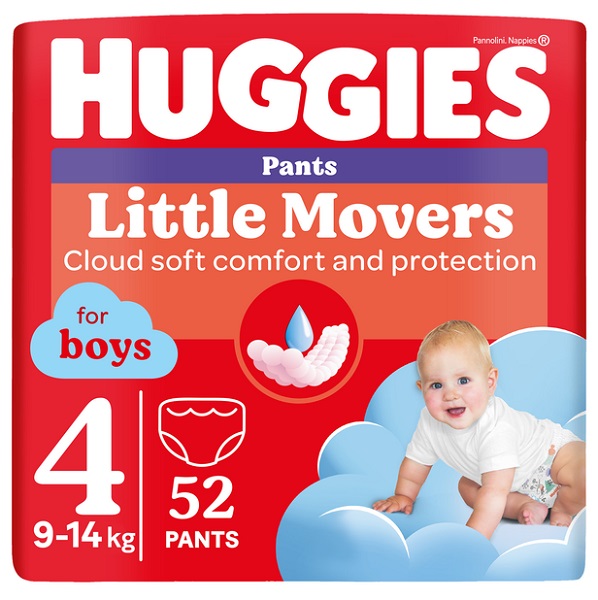 Подгузники-трусики Huggies для мальчиков 9-14 кг 52 шт.