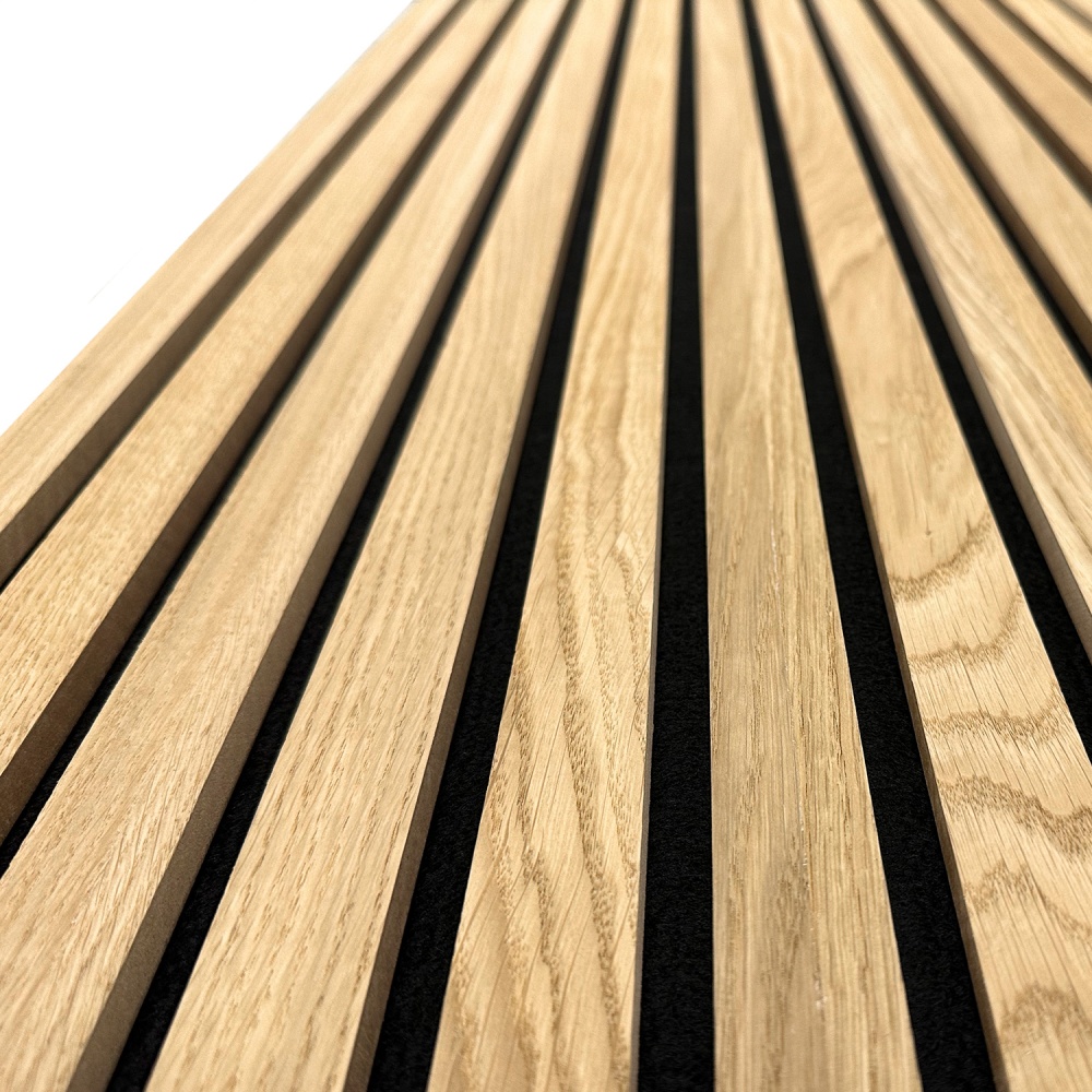 Рейкова панель акустична ПлиТТоргСервіс 17х300х2750 мм ясень 0,825 м.кв.