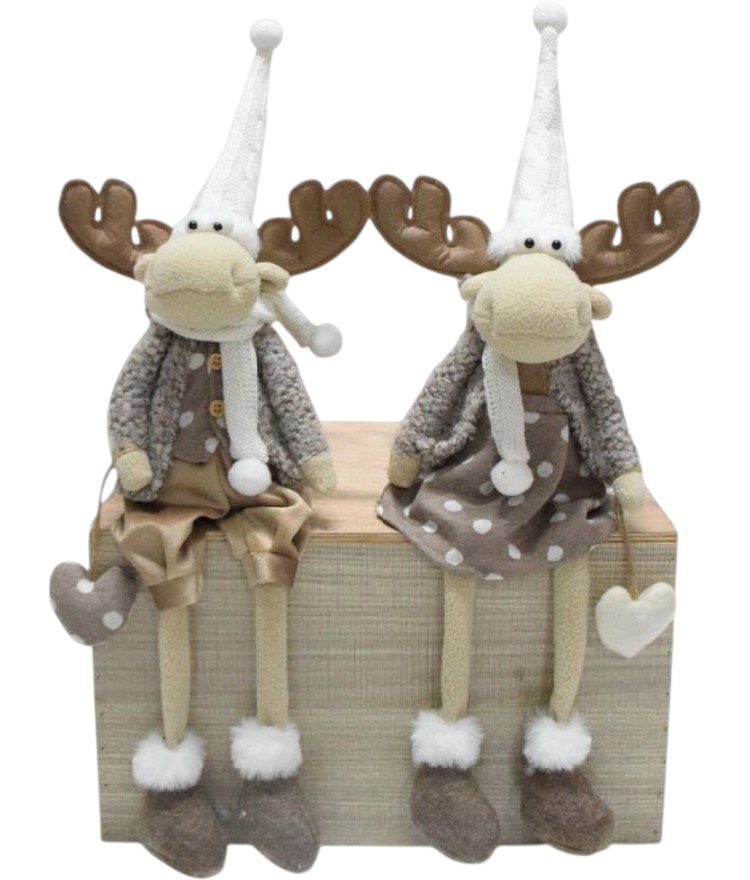 Декорація новорічна Лось сидячий 72 см