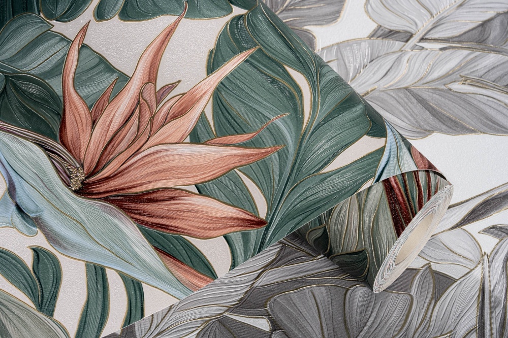 Шпалери вінілові на паперовій основі Слов'янські шпалери Expromt Зелень 5883-03 0,53x10,05 м