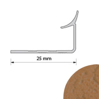 Уголок ПВХ 12.5x2500 мм внутренний мрамор бежевый