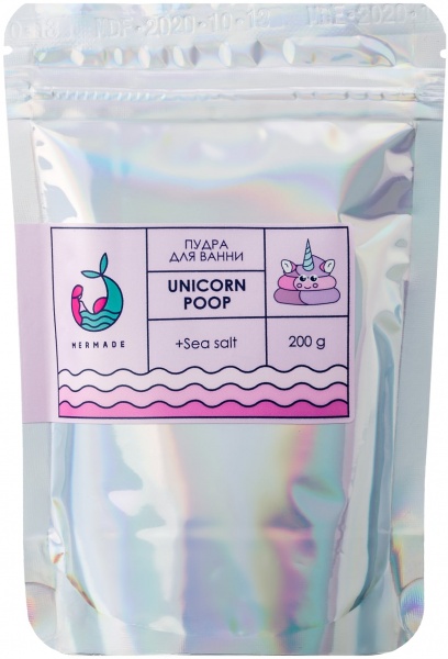 Пудра для ванни (кольорова) Mermade Unicorn Poop 200 гр