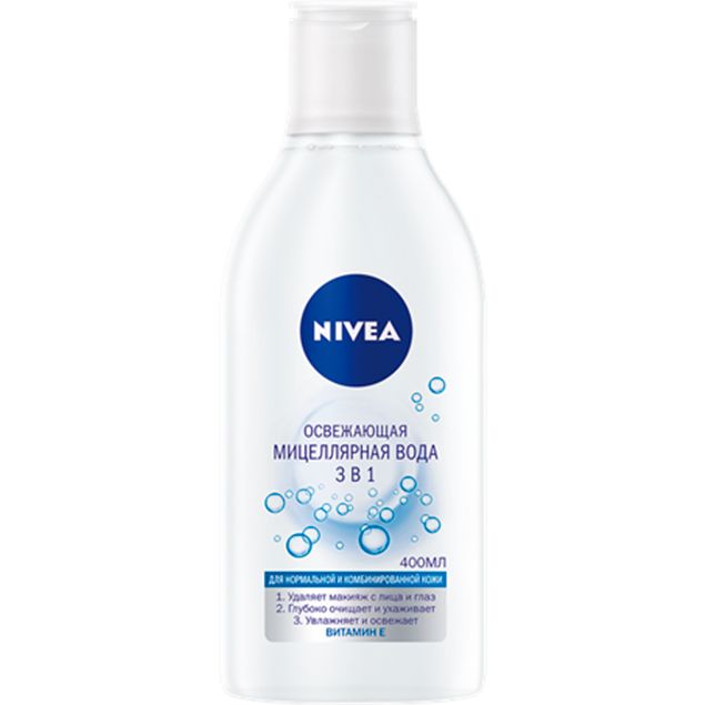 Освіжаюча міцелярна вода Nivea 3-в-1 400 мл