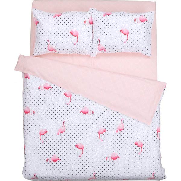 Комплект постельного белья полуторный Funny flamingo