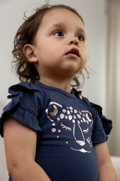 Футболка для дівчаток Dirkje р.98 темно-блакитний T46442-35 