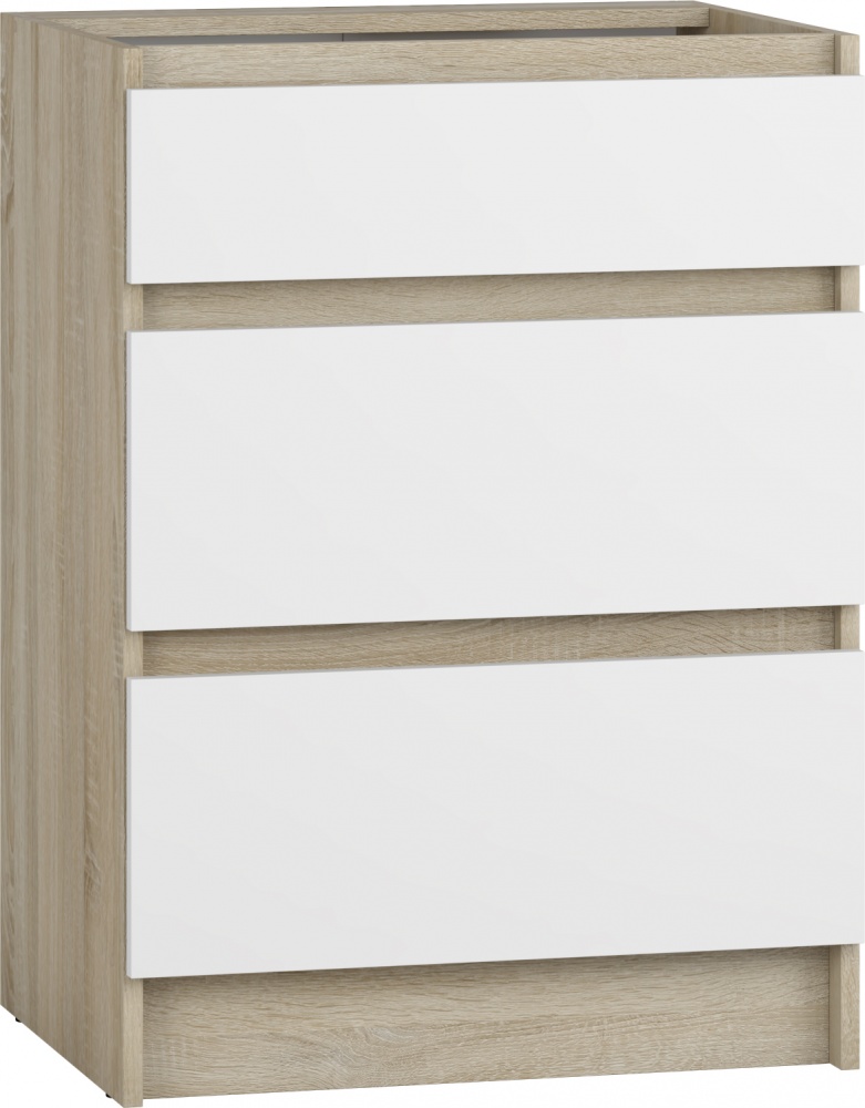 Тумба нижня НЯП 60/82 (1+2) МС Сніжана білий/дуб сонома Грейд