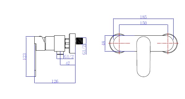 Смеситель для душа Water House Loop сатин