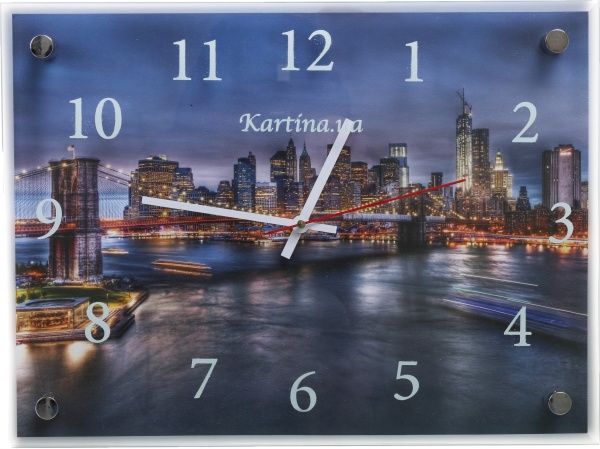 Часы настенные под стеклом 30х40 см