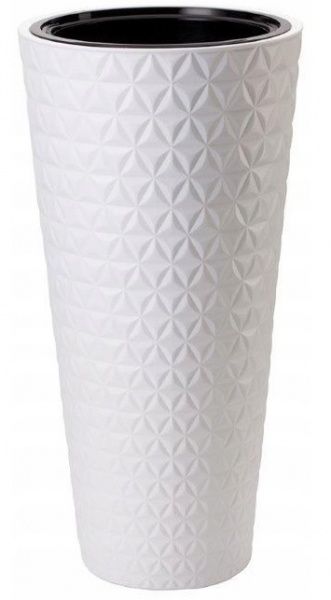 Горщик пластиковий Form Plastic Діамант Слім-40 круглий 63л білий (2950-011) 