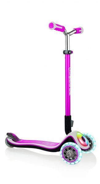 Самокат Globber Самокат GLOBBER серії ELITE DELUXE рожевий, колеса з підсвіткою, 50кг, 3+, 3 колеса рожевий 444-810 