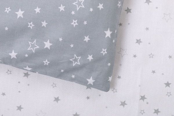 Комплект постельного белья детский Звезды серый