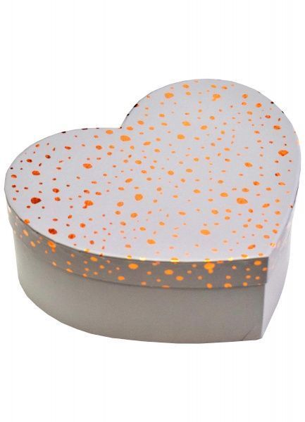 Коробка подарункова у вигляді серця сіра 19х23,5х9,5 см