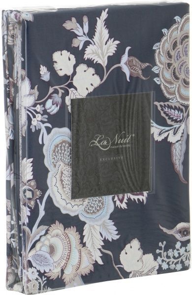 Комплект постільної білизни Night 1,5 200TC синій із сірим La Nuit 