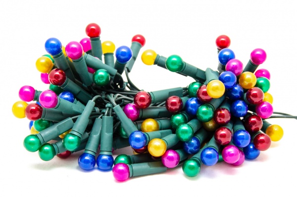 Электрогирлянда линейная Девилон Жемчужные шарики 050635 светодиодная (LED) 100 ламп 