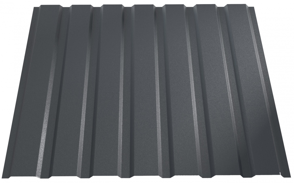 Профнастил матовый PSM PROFILE ПС-15 0,4x1155x2000 мм RAL 7024 графит