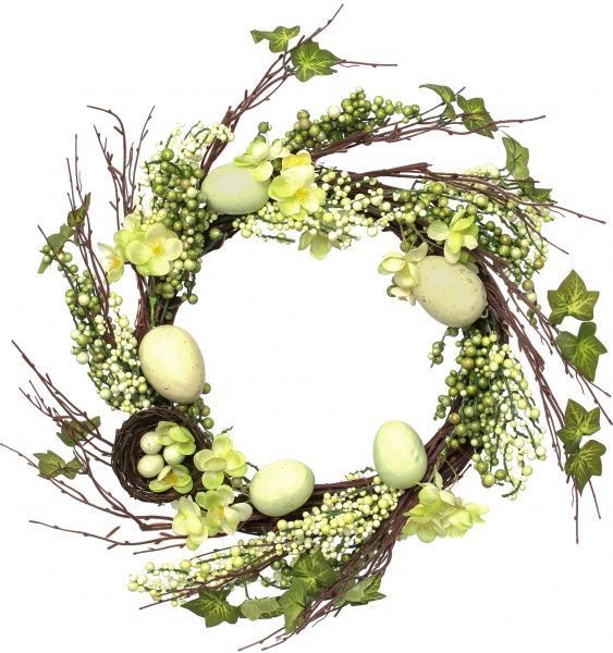 Декорация Венок весенний 42 см HS-34362